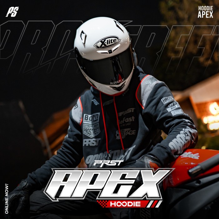 [COD]- Hoodie Motor Prostreet Apex Grey - Hitam, M