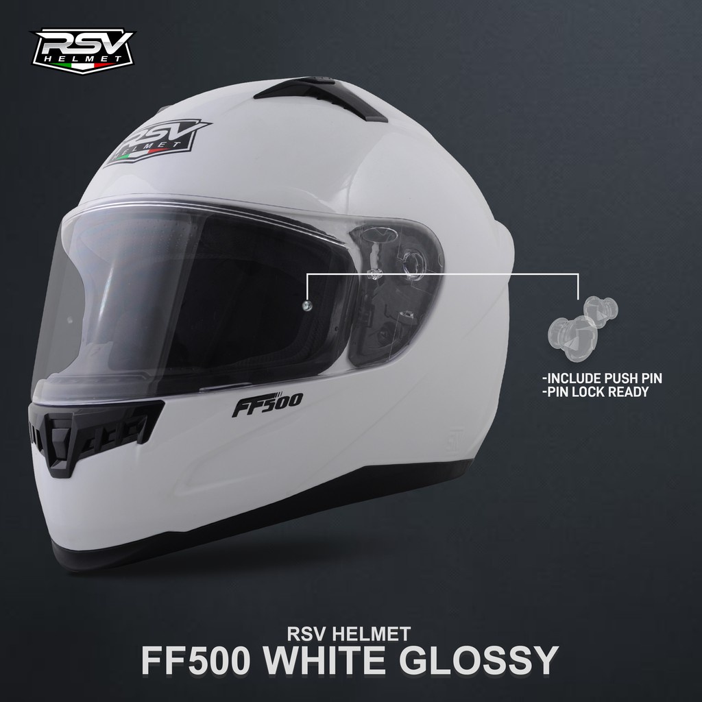HELM RSV FF500 White Glossy