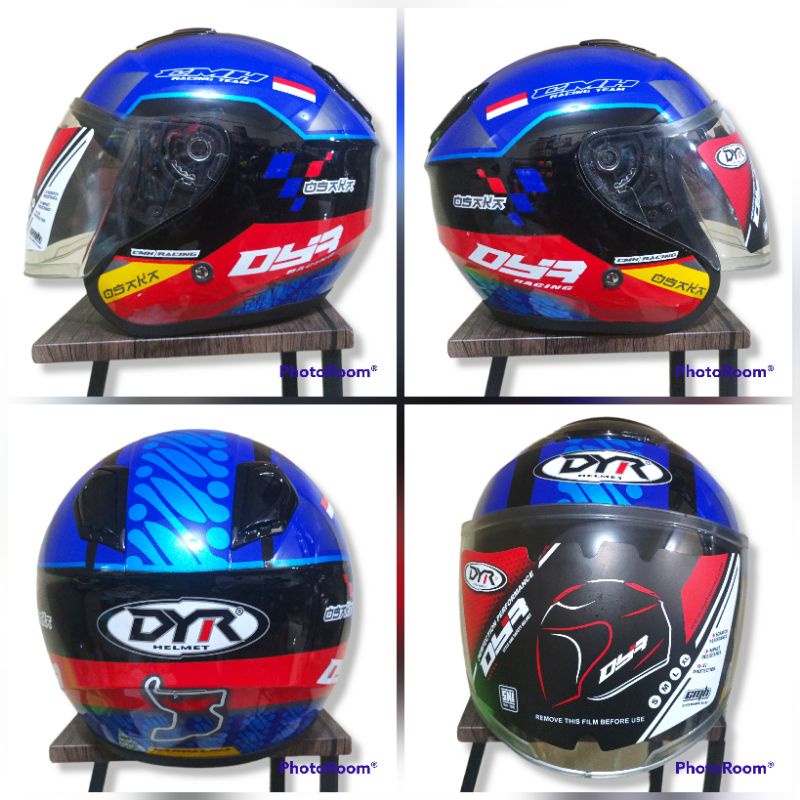 Helm KIYOTO/OSAKA Merk DYR Motif Mandalika