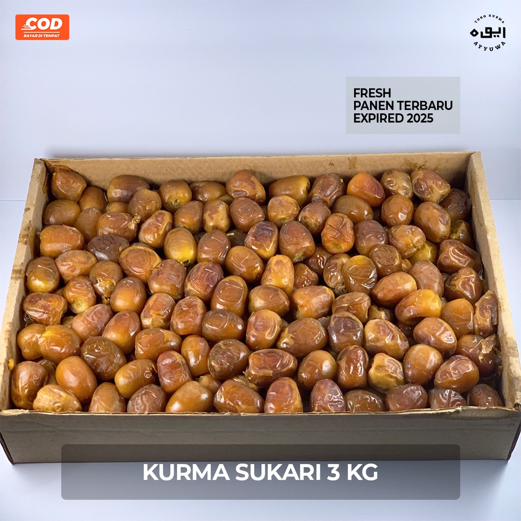 

KURMA SUKARI PREMIUM GRADE A 3Kg / KURMA SUKKARI / KURMA RAJA SUKARI ALQOSIM 3Kg