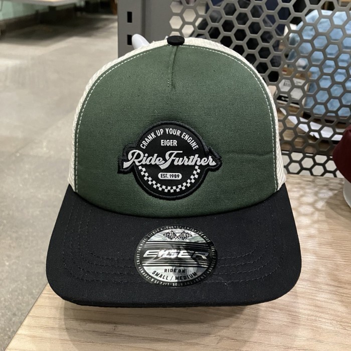 EIGER TOPI PRIA FREE RIDE CAPS - OLIVE