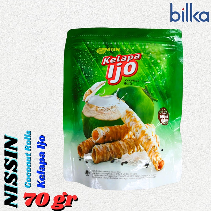 

NISSIN Biskuit Rolls Kelapa Ijo 70gr