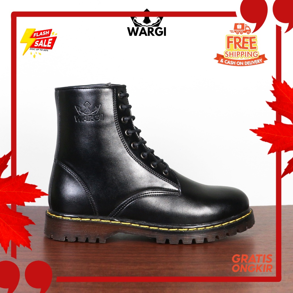 37-44 WARGI JAWARA - Sepatu dokmart Boots Pria Wanita Model dr Martens Docmart 8 Hole Murah Original