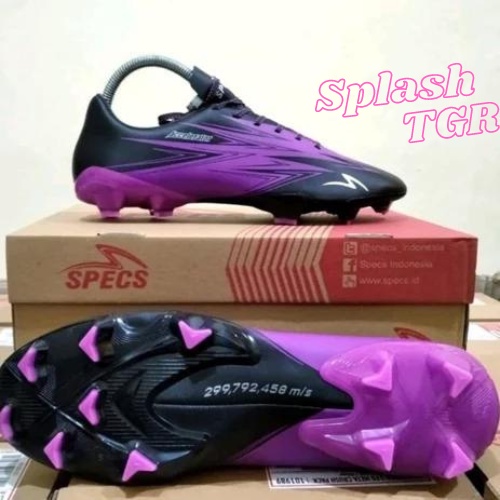 ( PROMO 12.12 ) Sepatu sepak bola Bola Specs Lightspeed 3 Fg Meta Crush Pack Jet Black Purple Crypt Silver ORIGINAL 100% '12