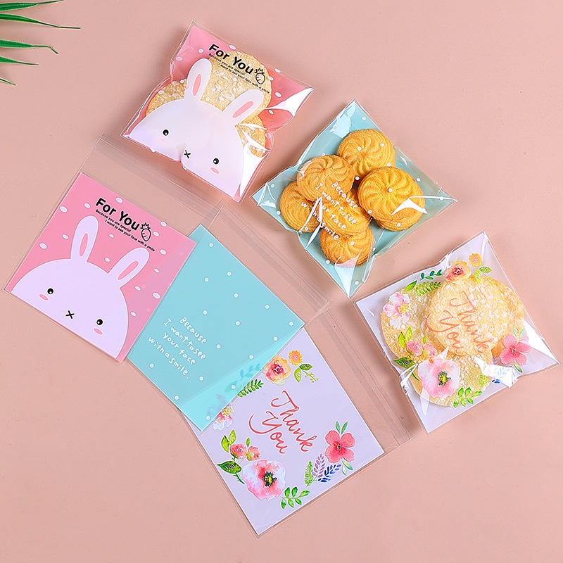 

( LUCKYSANRIO24 ) PLASTIK PAKING COOKIES LUCU UK 14 X 14 CM KEMASAN KUE / PLASTIK COOKIES TULISAN
