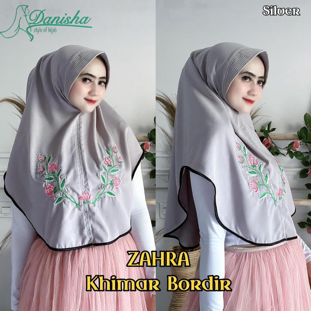 Jilbab Instan Khimar Zahra Bordir Ori Danisha Hijab