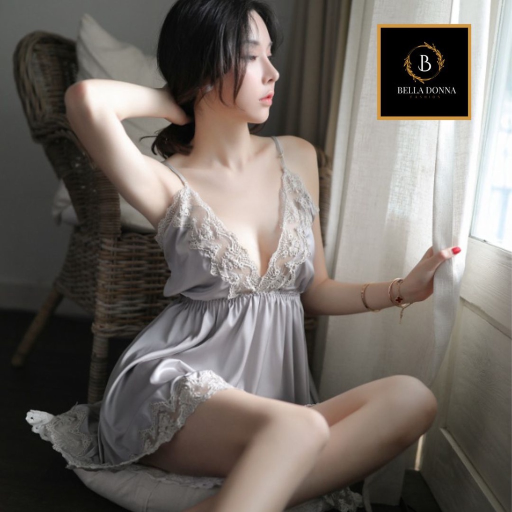 belladonna_id 1 Baju Tidur Wanita Dewasa Lingerie REVINA All Size Sexy anggun Night Dress Gaun Malam Pakaian dalam Baju Tidur Wanita Dewasa Includes Satin Lingerie Sexy & G String, Baju Tidur Sexy, Baju Haram Sexy-4