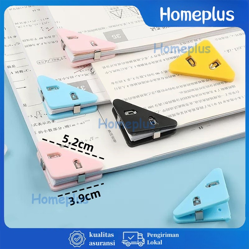 

HomePlus Klip Sudut Kertas Segitiga Klip Sudut Kertas Segitiga Warna Warni Tempat Buku Alat Tulis Kantor Kertas Uji Klip PP Akrilik Anti-Gulung