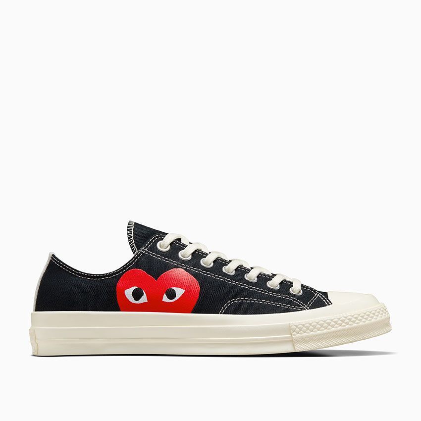 Sneaker Converse x CDG PLAY Chuck 70s Ox Black White Original