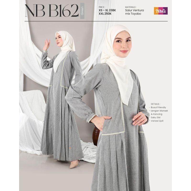 Baju Gamis merk nibras nbrs nb b162