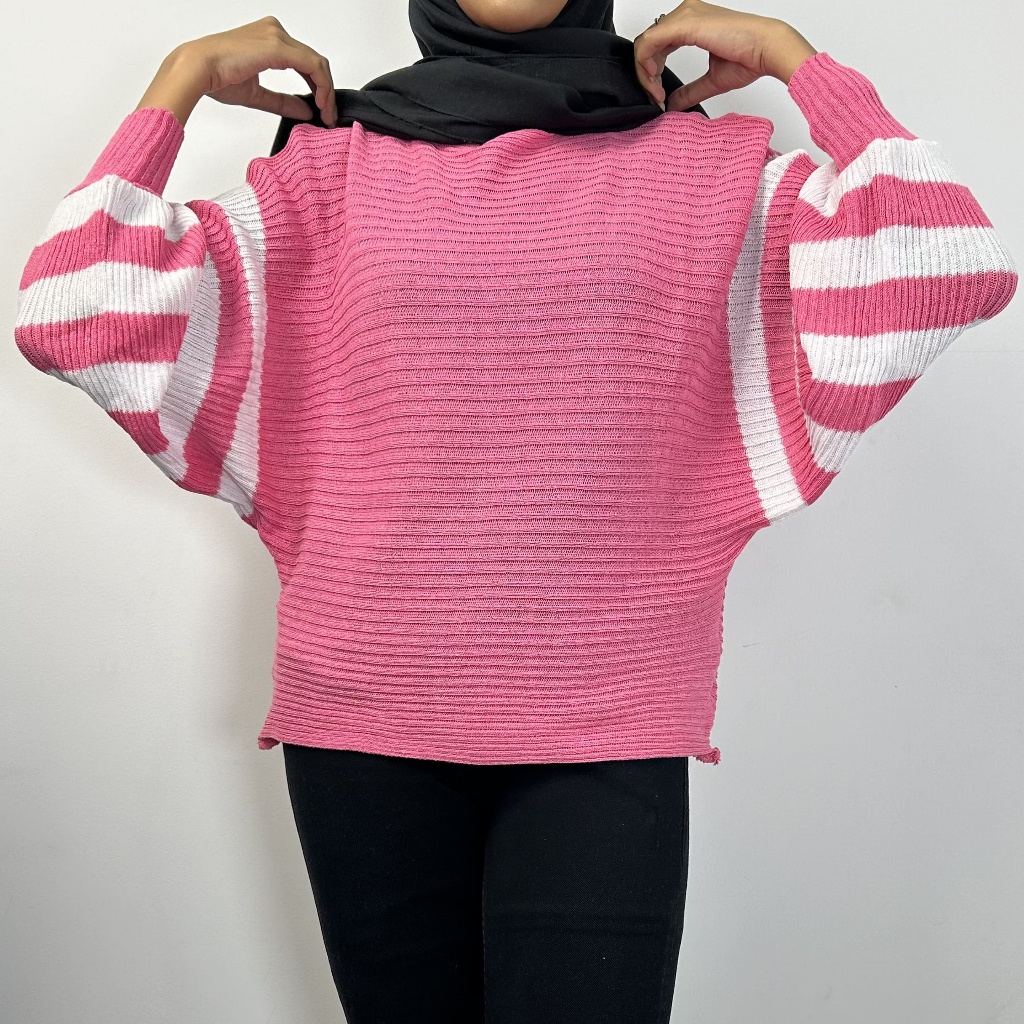 BOOM - Sally Knit Batwing Jumbo/ Atasan Oversize Kalong Rajut Wanita