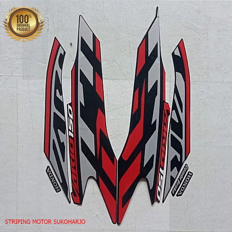 (ORI) Stiker Striping Motor VARIO 150 2020 HITAM   kualitas original