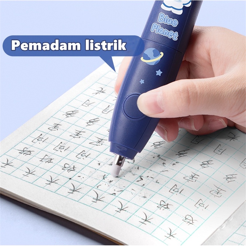

Electric Stationery Set / Set Alat Tulis Elektrik Rautan Penghapus Vacuum Pensil 12 In 1 CV4