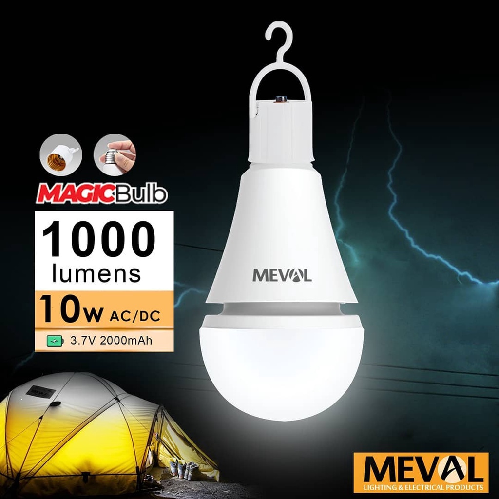 Lampu Emergency Meval Led Magic Bulb / Bohlam Emergency Meval