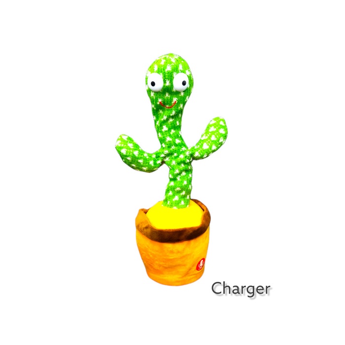 Gemesh-Lucu Mainan Boneka Kaktus Goyang/ Berjoget (USB Charge) TERMURAH. - Kaktus Polos