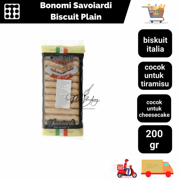 

Biscuit LadyFingers Tiramisu Bonomi Savoiardi 200 gr