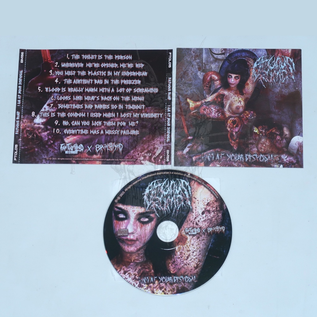 CD - FATUOUS RUMP - I Am At Your Disposal