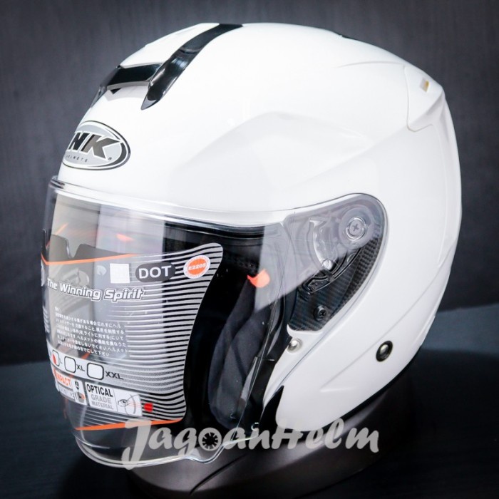 [JF87] INK Helm DYNAMIC | White Metalic | DINAMIC ORIGINAL - STANDAR, XL