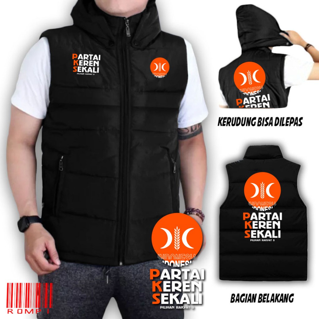 ROMPI PKS PARASUT TERBARU / PKS PARTAI KEREN SEKALI  JAKET CUSTOM SABLON/ ROMPI PKS BISA CUSTOM SABL