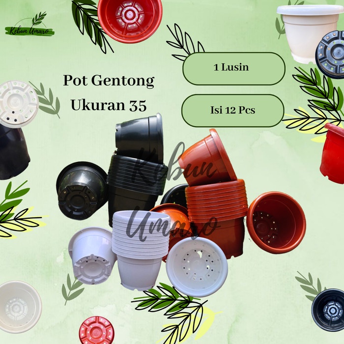GROSIR 1 Lusin Pot Gentong Ukuran 35 / Pot Besar / Pot Jumbo / Pot Vinca / Pot Tanaman / Pot Bunga / Pot Plastik / Kebun Umaro