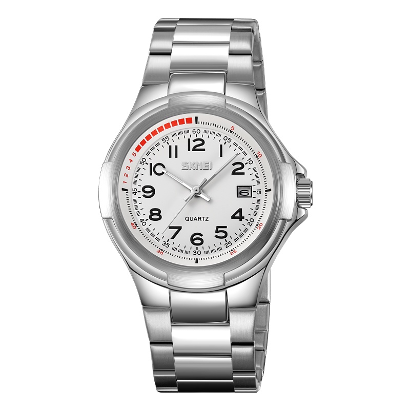 Jam Tangan Stainless Steel Pria, Arloji Gerakan Quartz Jepang Ultra Tipis 9320 untuk Lelaki