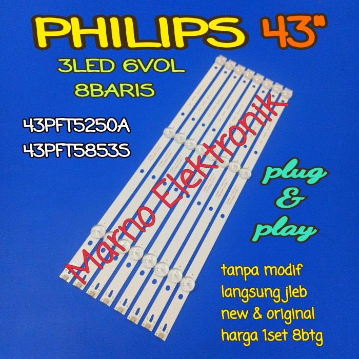 BL BACKLIGHT LED TV PHILIPS 43IN 43PFT5250A 43PFT5853S/70 43PFT5853S PART TOOL ELECTRO