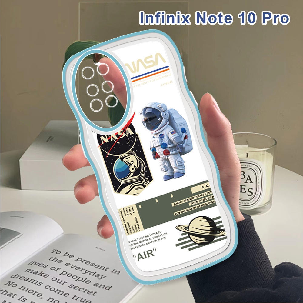 Casing Untuk Infinix Note 10 Pro NFC Note 11 11S Note 7 Lite 8 Soft Case Nasa Astronaut Shockproof P