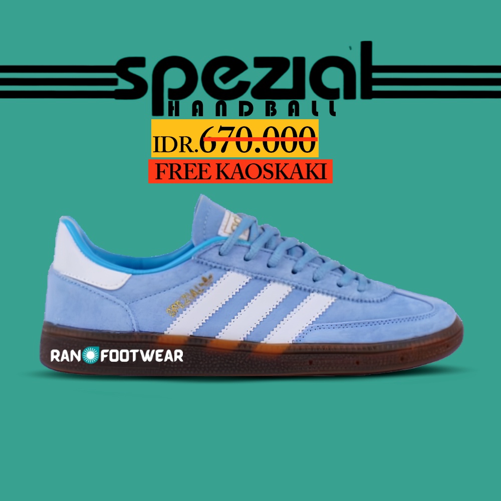 Sepatu Sneakers Casual Adi das Spezial Handball Ice Blue Premium 1:1 BNIB Full Tag Made In Cambodia Material suede original Sptu Kekinian COD adidas