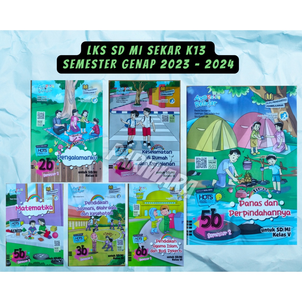 Buku LKS Sekar Putra Nugraha SD MI Kelas 2 3 5 6 Genap Kurikulum K13 2023/2024 Edisi Terbaru, TEMATI
