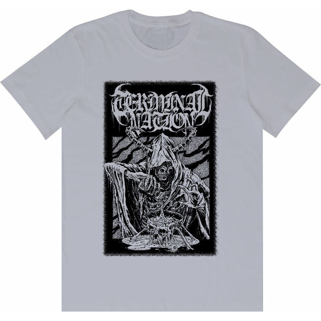 Baju Tengkorak Kaos Metal Atasan Pria Scream Water RUB209 GB