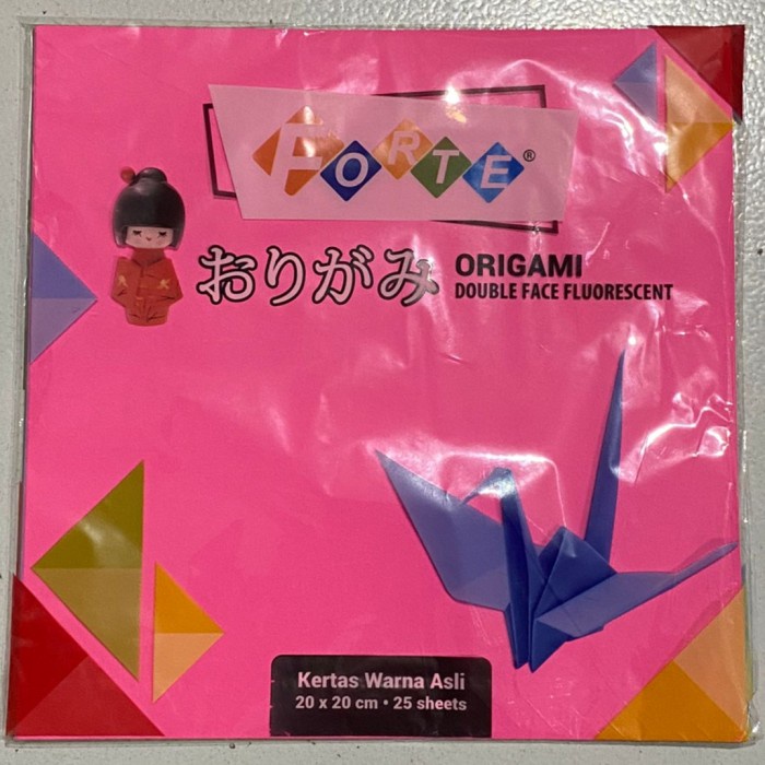 

Kertas Lipat Forte Besar Isi 25 Lembar / Origami Warna 2 Sisi 20x20