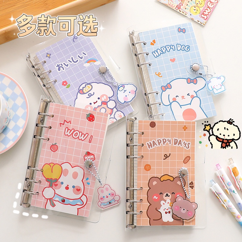 

(Nova) 100 HAL BINDER A6 KARTUN JEPANG AESTHETIC KOTAK2KECIL RING BOOK DEKORASI STIKER NOTE BOOK AESTHETIC