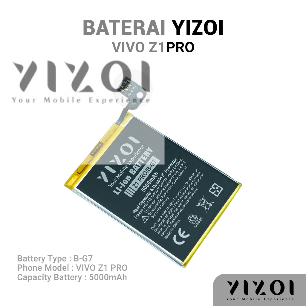 YIZOI Baterai VIVO B-G7 / Z1 PRO PRO BATRE BATERAI BATRAI