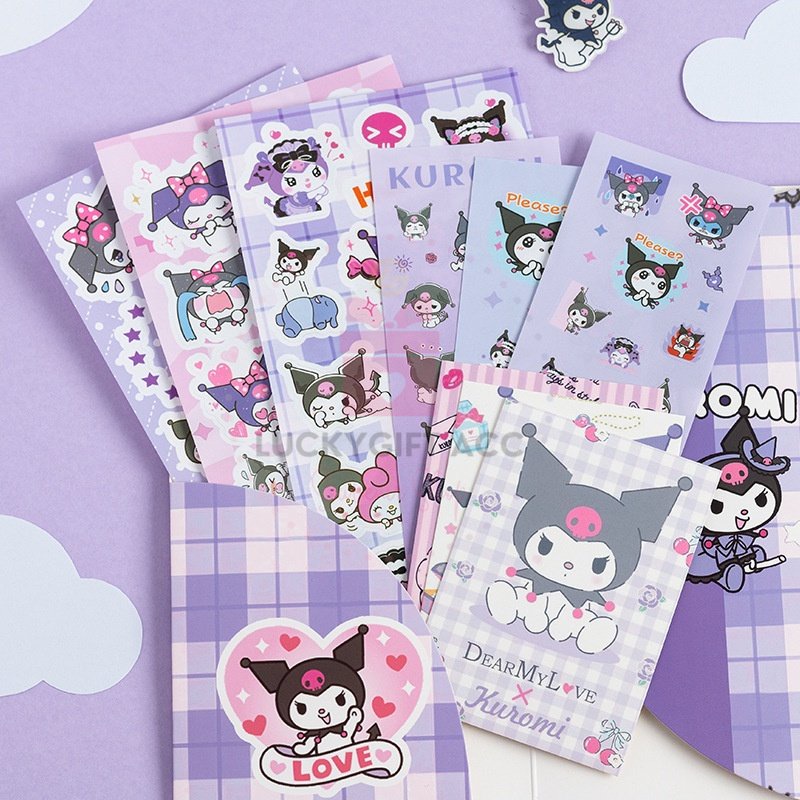 

(10PCS) AMPLOP STICKER SET SANRIO 10 IN 1 + CARD / STIKER CARD DEKORAS ANAKI STIKER CINNAMOROLL KUROMI MELODY