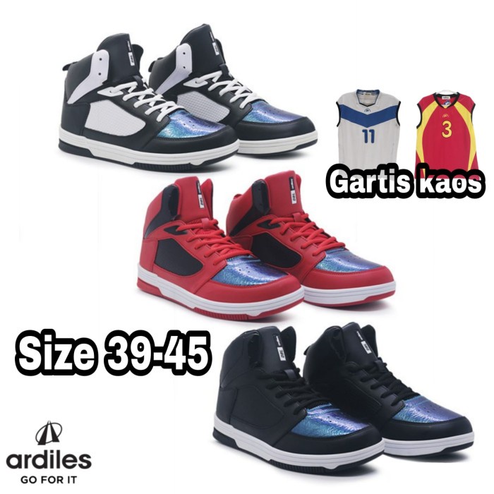 Terlaris ✨ -Sepatu Basket Pria/Wanita Dapet Gratis Kaos | Ardiles x DBL Halona - Rexton, 44