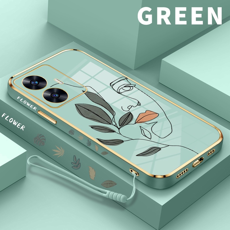 Case 6D Plated Soft Case casing hp For Realme C53 C51 For Realme C55 For RealmeC53 For RealmeC51 Rea