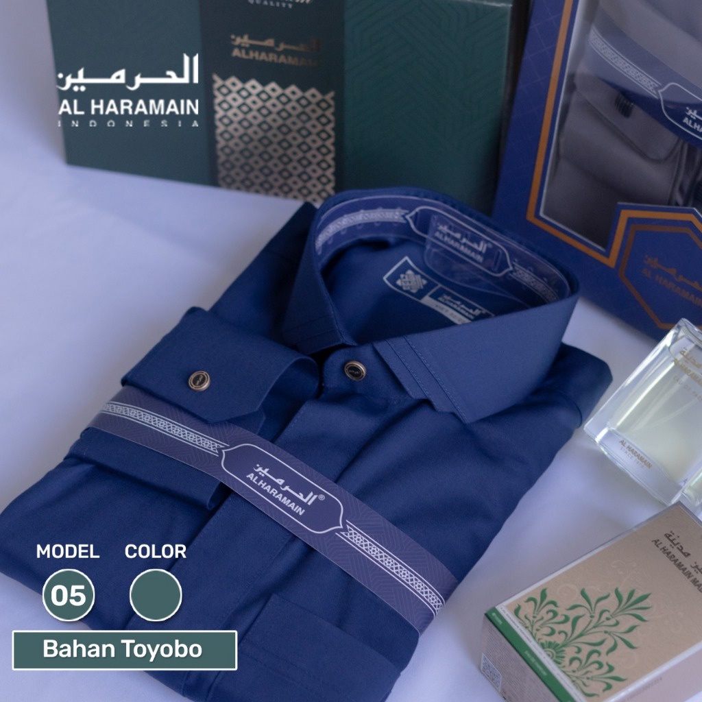 BISA COD GAMIS PREMIUM AL Haramain Jubah / Gamis Pria Dewasa Premium Resleting Toyobo (05) | Coklat 