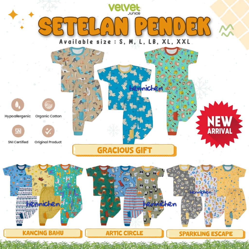 AN687BE TERMURAH 3 Psg Velvet Junior GRACIOUS GIFTS / SPARKLING ESCAPADES / ARTIC / VIBRANT / COURAG