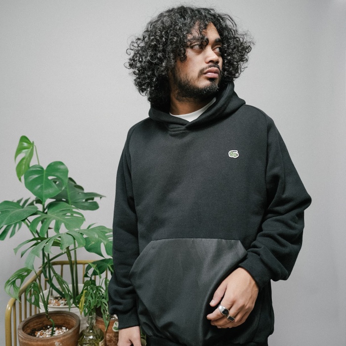 UNKL347 Jacket Hoodie Black Model Simpel Bahan Fleece XINX