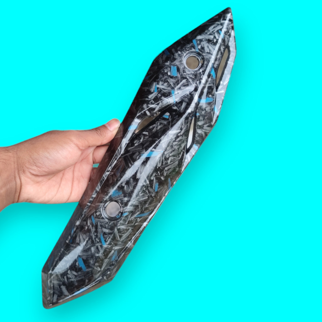 Forged biru Tutup tameng knalpot Beat 2020 led NGcarbon