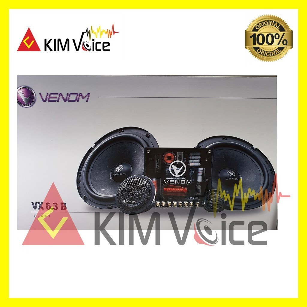 Speaker Component Split 3 Way Venom Black Series VX 6. 3 B NEW 6 Inch