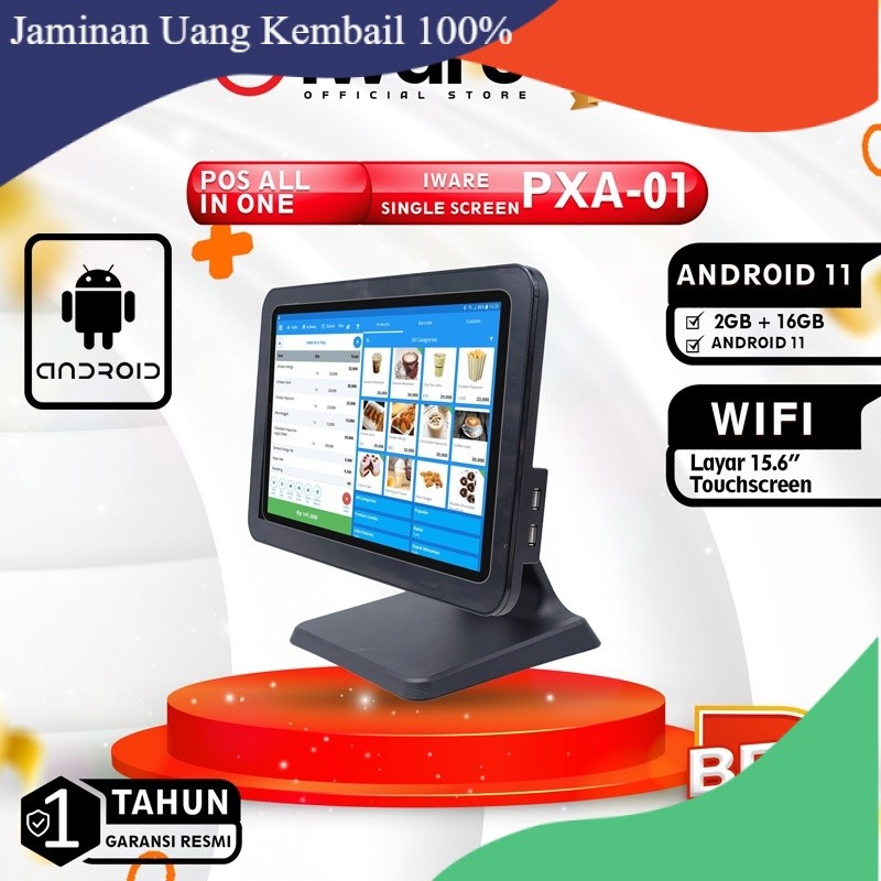 

Android POS All In One Desktop Mesin Kasir Iware PXA-01 2GB/16GB Wifi