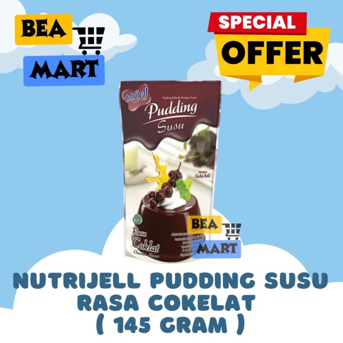 

Nutrijell Puding Susu Rasa Cokelat 145gr | Nutrijel Coklat Chocolate Pudding Powder 145 gram