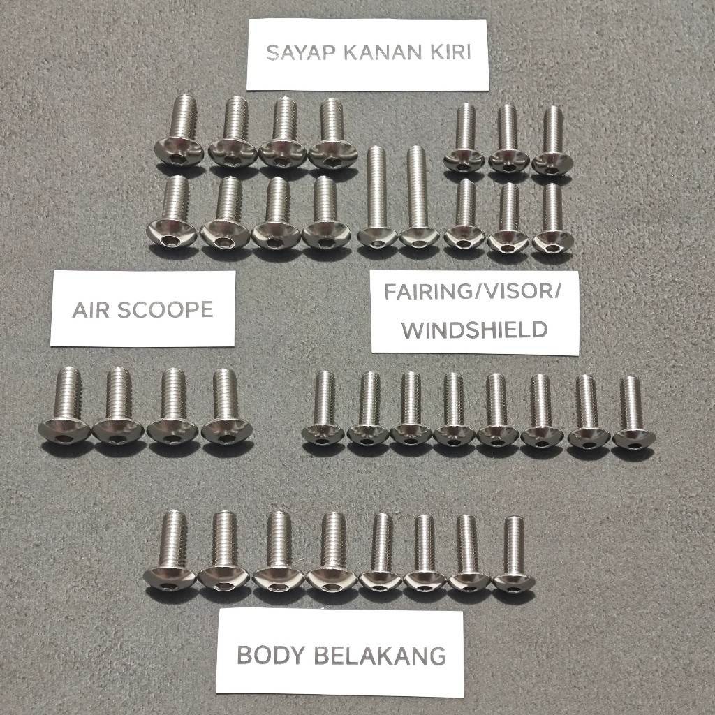 Baut Body Ninja RR Old ZX Kunci L Stainless