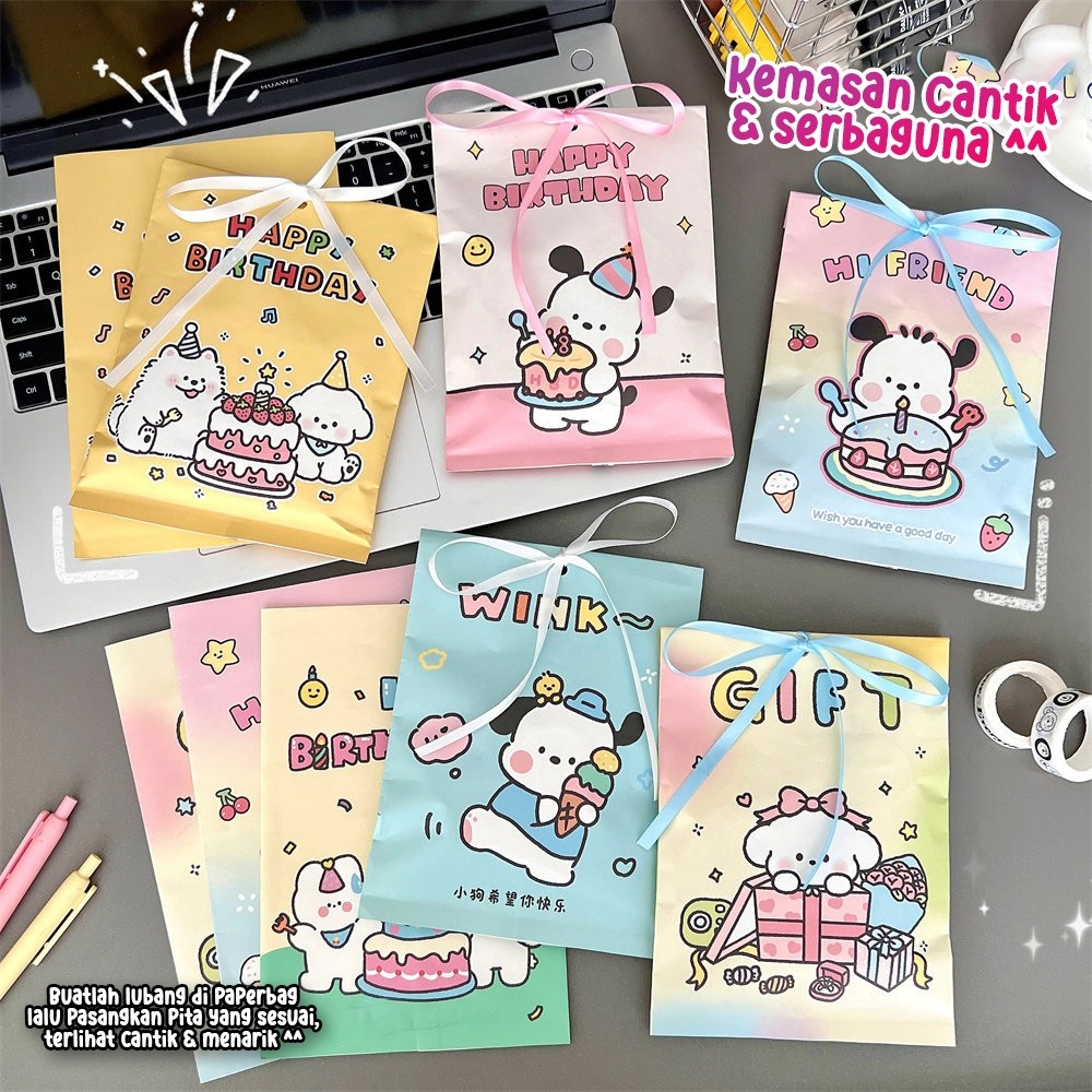 

Yoibeauty - [HARGA GROSIR] Amplop Kertas Packing Gift Goodie Bag Paperbag, Bungkus Kantong Kertas Souvenir Ulang Tahun