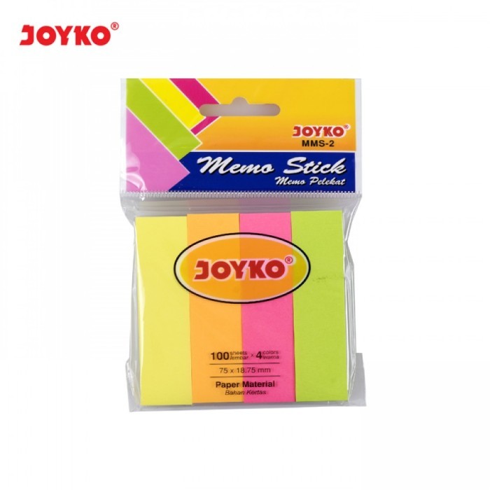 

Memo Stick Joyko MMS-2 Bendera Isi 4 Warna 75 x 18 mm - Pak 400 lbr