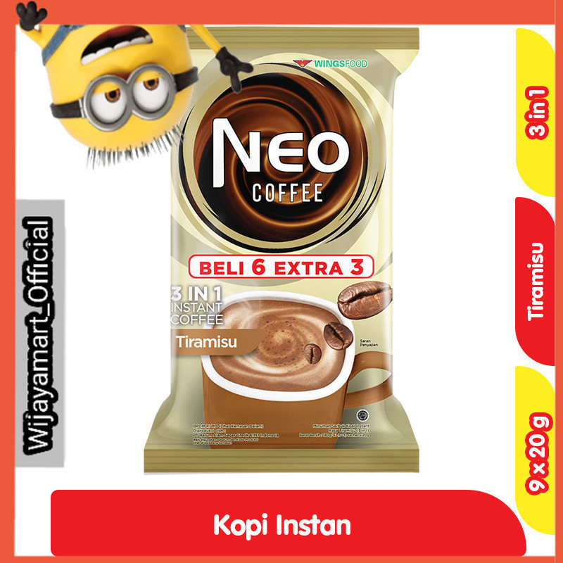 

NEO Coffee 3 in 1 Kopi Tiramisu Sachet 9 x 20 g