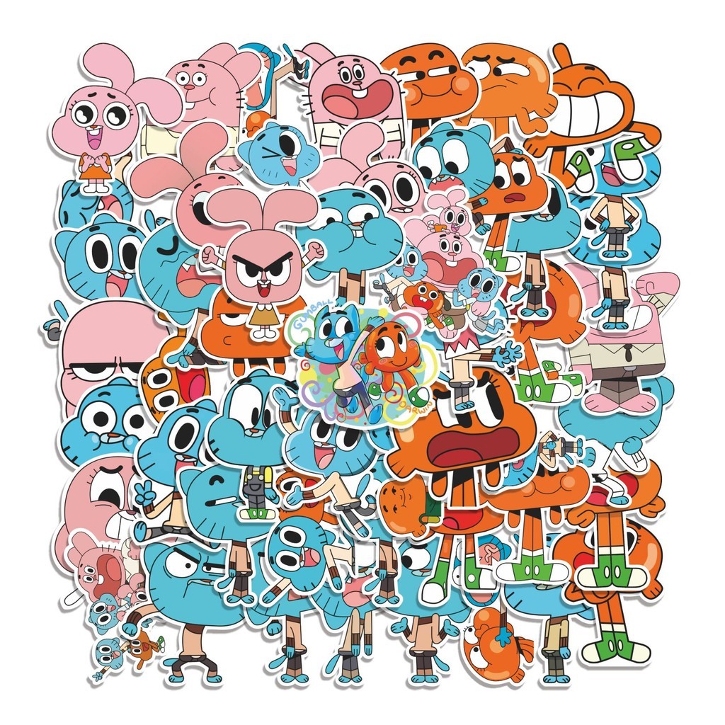 

COD 50 Pcs Stiker THE AMAZING WORLD OF GUMBALL CARTOON Lucu Anti Air Untuk Dekorasi Notebook Sepeda Skateboard Handphone