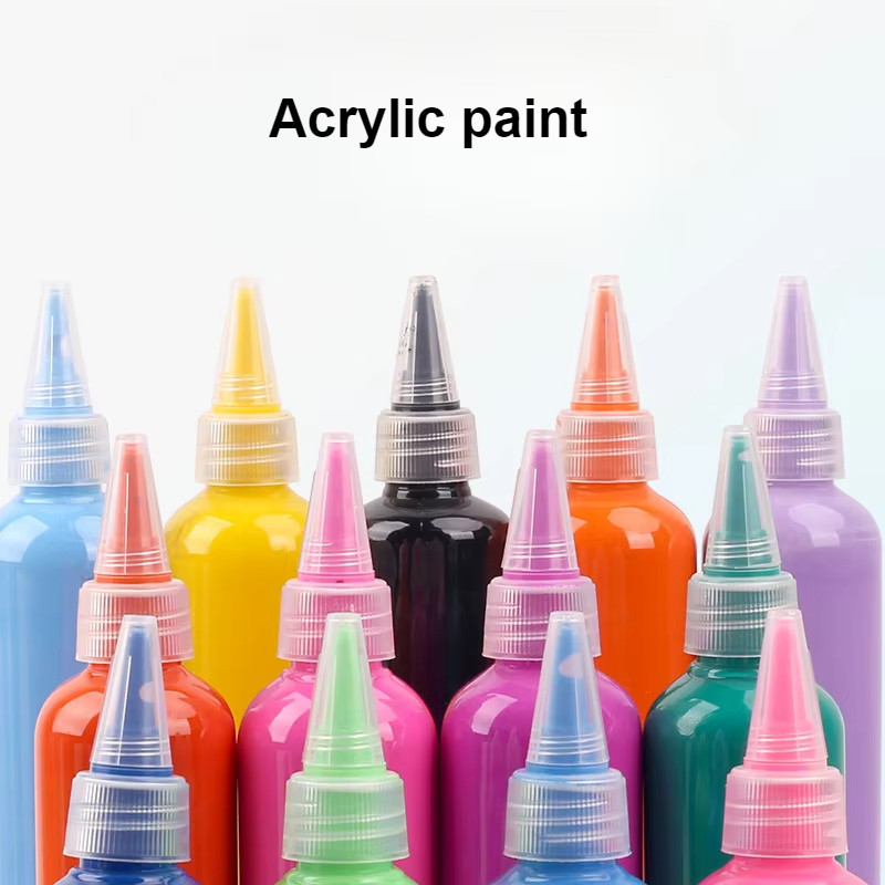 

Acrylic Paint 27 Colors (100ml) Waterproof Rich Pigments Non-Toxic Paints for Crafts gypsum Ideal for Beginners and Students