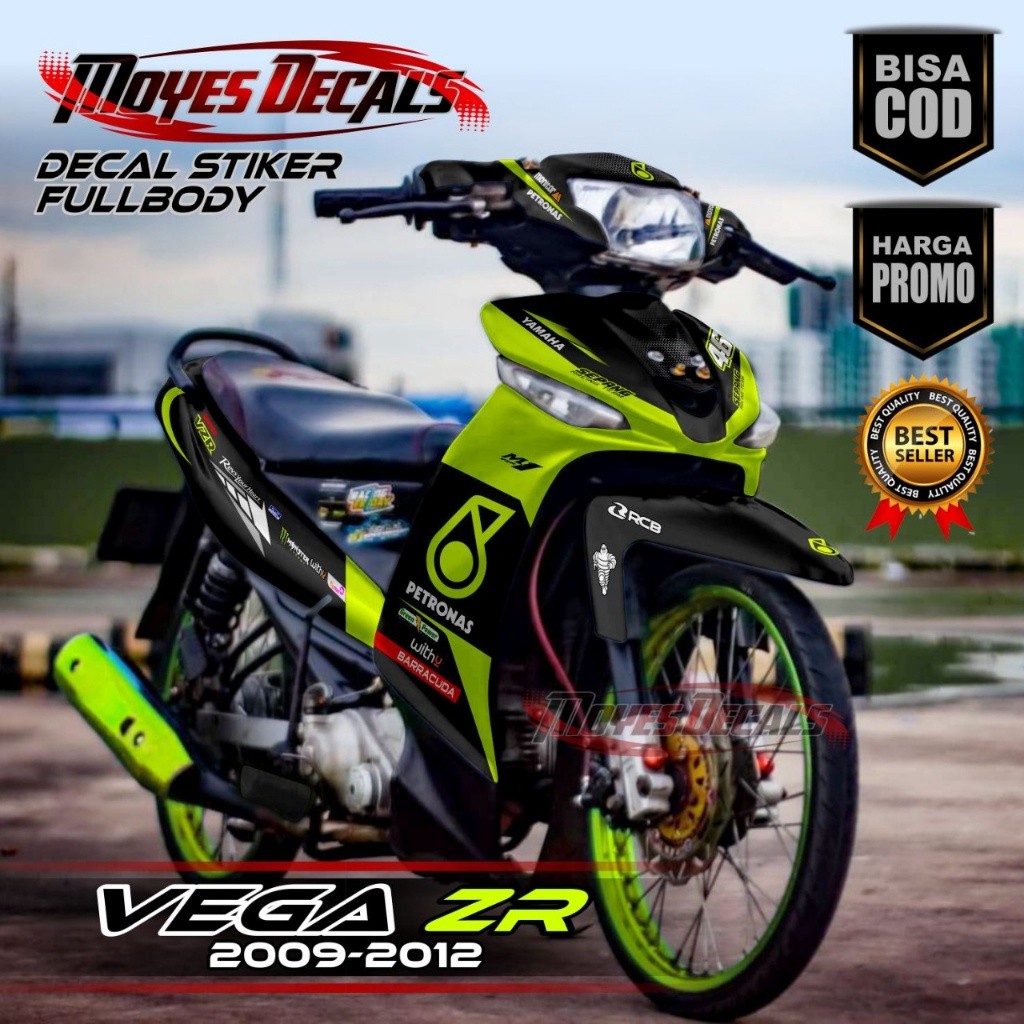 Decal Fullbody Motor Yamaha Vega ZR - Stiker Fullbody Vega ZR Motif Racing
